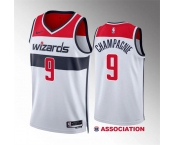 Men's Washington Wizards #9 Justin Champagnie White Association Edition Stitched Basketball Jersey