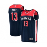 Men's Washington Wizards Navy #13 Jordan Poole Fast Break Statement Edition Stitched NBA Jersey