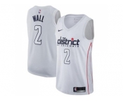 Nike Washington Wizards #2 John Wall White NBA Swingman City Edition Jersey