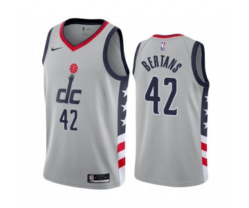 Nike Wizards #42 Davis Bertans Gray NBA Swingman 2020-21 City Edition Jersey