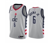 Nike Wizards #6 Troy Brown Jr Gray NBA Swingman 2020-21 City Edition Jersey