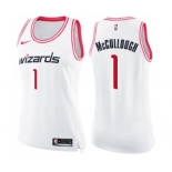 Women's Nike Washington Wizards #1 Chris McCullough Swingman White Pink Fashion NBA Jersey