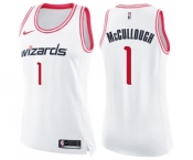 Women's Nike Washington Wizards #1 Chris McCullough Swingman White Pink Fashion NBA Jersey