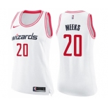 Women's Nike Washington Wizards #20 Jodie Meeks Swingman White Pink Fashion NBA Jersey