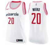 Women's Nike Washington Wizards #20 Jodie Meeks Swingman White Pink Fashion NBA Jersey