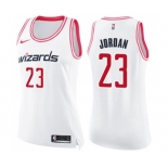 Women's Nike Washington Wizards #23 Michael Jordan Swingman White Pink Fashion NBA Jersey