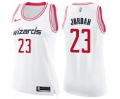 Women's Nike Washington Wizards #23 Michael Jordan Swingman White Pink Fashion NBA Jersey