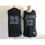 Jordan Men's Los Angeles Lakers #23 LeBron James Swingman Black MVP Basketball Jersey