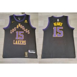 Lakers #15 Austin Reaves Black Nike 2023-24 City Edition Swingman Jersey