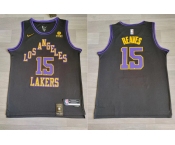 Lakers #15 Austin Reaves Black Nike 2023-24 City Edition Swingman Jersey