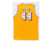 Los Angeles Lakers #44 Jerry West Gold Throwback Stitched NBA Jersey