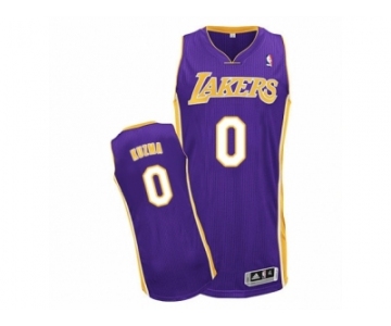 Men Adidas Los Angeles Lakers #0 Kyle Kuzma Authentic Purple Road NBA Jersey