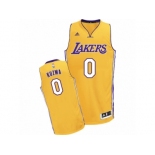 Men Adidas Los Angeles Lakers #0 Kyle Kuzma Swingman Gold Home NBA Jersey