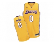 Men Adidas Los Angeles Lakers #0 Kyle Kuzma Swingman Gold Home NBA Jersey