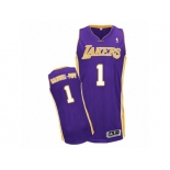 Men Adidas Los Angeles Lakers #1 Kentavious Caldwell-Pope Authentic Purple Road NBA Jersey