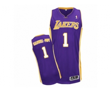 Men Adidas Los Angeles Lakers #1 Kentavious Caldwell-Pope Authentic Purple Road NBA Jersey