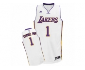 Men Adidas Los Angeles Lakers #1 Kentavious Caldwell-Pope Swingman White Alternate NBA Jersey