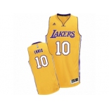 Men Adidas Los Angeles Lakers #10 Tyler Ennis Swingman Gold Home NBA Jersey