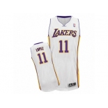 Men Adidas Los Angeles Lakers #11 Brook Lopez Authentic White Alternate NBA Jersey