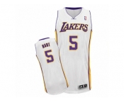 Men Adidas Los Angeles Lakers #5 Josh Hart Authentic White Alternate NBA Jersey