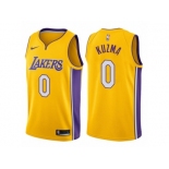 Men Los Angeles Lakers #0 Kyle Kuzma Gold 2017-18 Swingman NBA Jersey