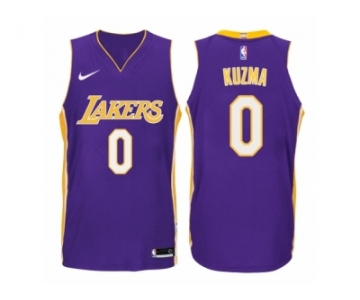 Men Los Angeles Lakers #0 Kyle Kuzma Purple 2017-18 Swingman NBA Jersey