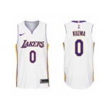 Men Los Angeles Lakers #0 Kyle Kuzma White 2017-18 Swingman NBA Jersey