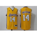 Men Los Angeles Lakers #14 Brandon Ingram Gold Stitched NBA Jersey