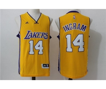 Men Los Angeles Lakers #14 Brandon Ingram Gold Stitched NBA Jersey