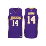 Men Los Angeles Lakers #14 Brandon Ingram Purple 2017-18 Swingman NBA Jersey