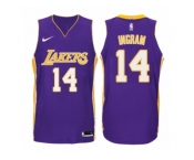 Men Los Angeles Lakers #14 Brandon Ingram Purple 2017-18 Swingman NBA Jersey