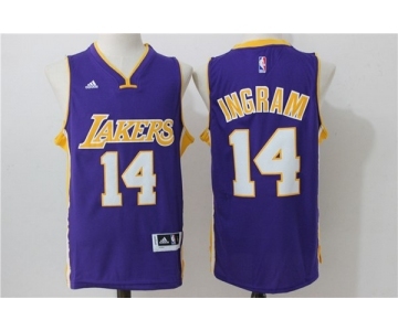 Men Los Angeles Lakers #14 Brandon Ingram Purple Stitched NBA Jersey