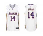 Men Los Angeles Lakers #14 Brandon Ingram White 2017-18 Swingman NBA Jersey