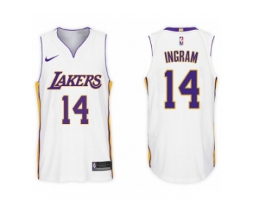 Men Los Angeles Lakers #14 Brandon Ingram White 2017-18 Swingman NBA Jersey