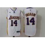 Men Los Angeles Lakers #14 Brandon Ingram White Stitched NBA Jersey