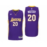 Men Los Angeles Lakers #20 Timofey Mozgov Road Purple New Swingman Jersey