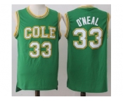 Men Los Angeles Lakers #33 Shaquille O'Neal Green Robert G. Cole High School Stitched NBA Jersey