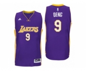 Men Los Angeles Lakers #9 Luol Deng Road Purple New Swingman Jersey