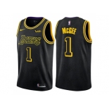 Men Nike Los Angeles Lakers #1 JaVale McGee Black NBA Swingman City Edition Jersey