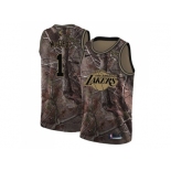 Men Nike Los Angeles Lakers #1 JaVale McGee Camo NBA Swingman Realtree Collection Jersey