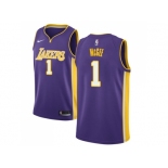 Men Nike Los Angeles Lakers #1 JaVale McGee Purple NBA Swingman Statement Edition Jersey