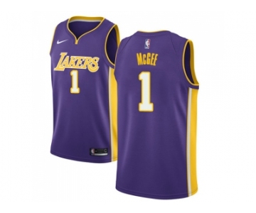 Men Nike Los Angeles Lakers #1 JaVale McGee Purple NBA Swingman Statement Edition Jersey