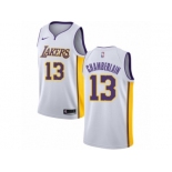 Men Nike Los Angeles Lakers #13 Wilt Chamberlain Authentic White NBA Jersey - Association Edition