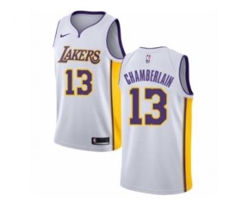 Men Nike Los Angeles Lakers #13 Wilt Chamberlain Authentic White NBA Jersey - Association Edition