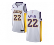 Men Nike Los Angeles Lakers #22 Elgin Baylor Authentic White NBA Jersey - Association Edition