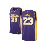 Men Nike Los Angeles Lakers #23 LeBron James Purple NBA Swingman Statement Edition Jersey