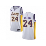 Men Nike Los Angeles Lakers #24 Kobe Bryant Authentic White NBA Jersey - Association Edition