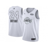 Men Nike Los Angeles Lakers #24 Kobe Bryant White NBA Jordan Swingman 2018 All-Star Game Jersey