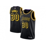 Men Nike Los Angeles Lakers #30 Julius Randle Black NBA Swingman City Edition Jersey