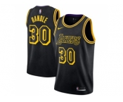 Men Nike Los Angeles Lakers #30 Julius Randle Black NBA Swingman City Edition Jersey